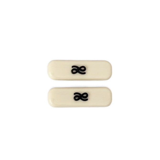 HAIR CLIPS WHITE SHELL