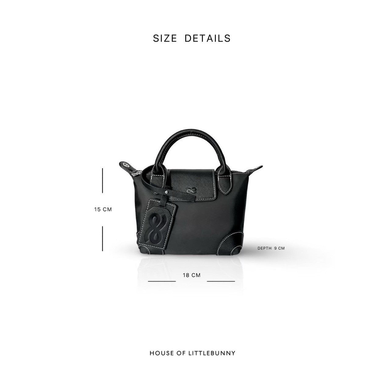 ANYTIME PU BLACK , MEDIUM
