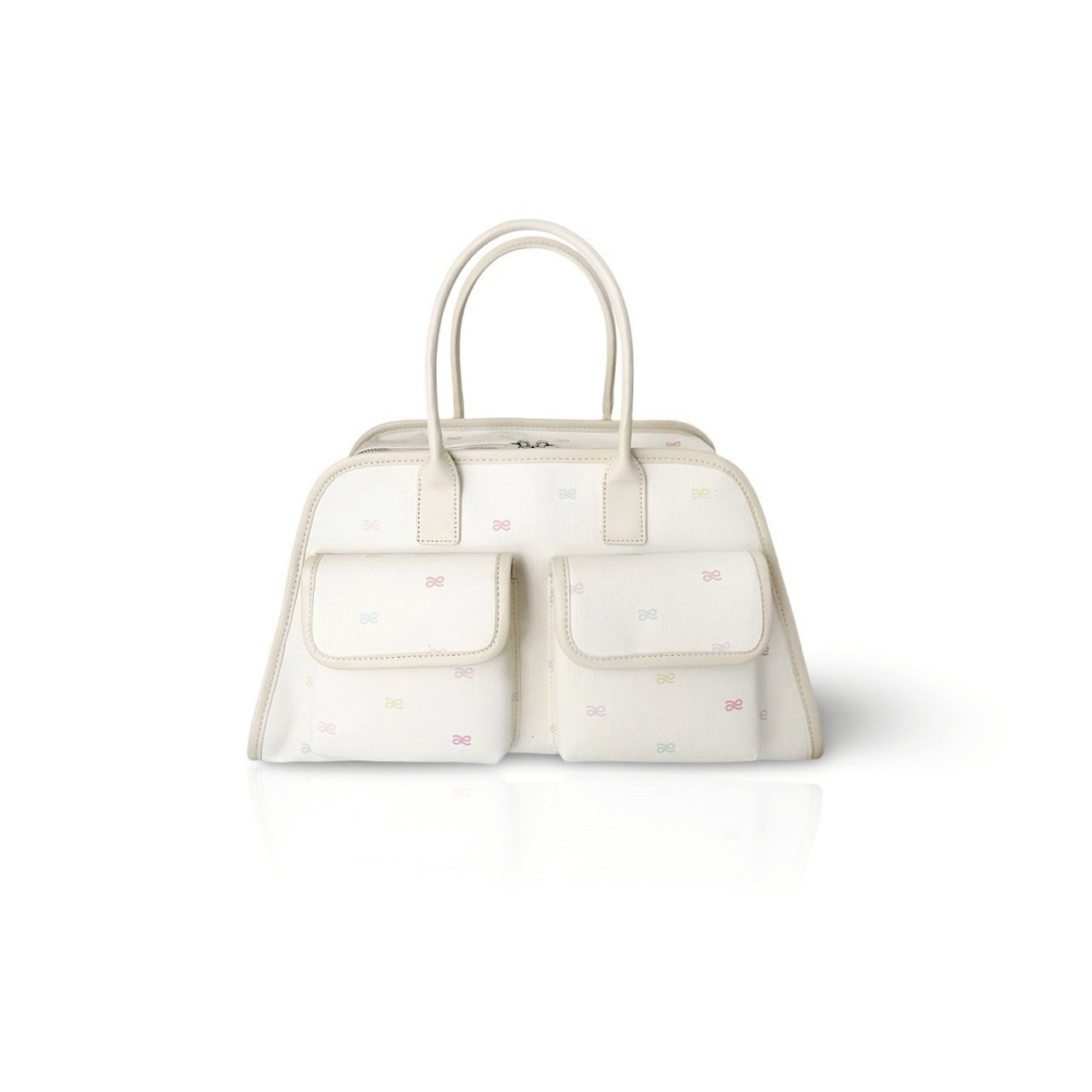 KIM MONOGRAM PU BEIGE