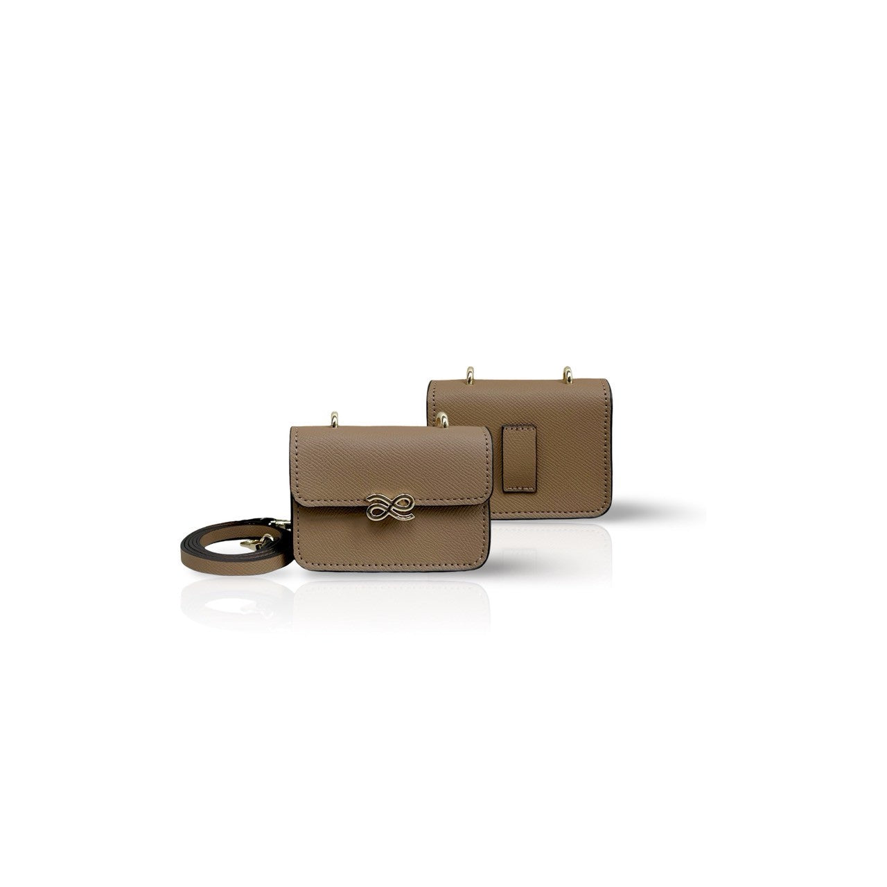 TINY-TWIST TIMELESSNESS PU TAN TAUPE