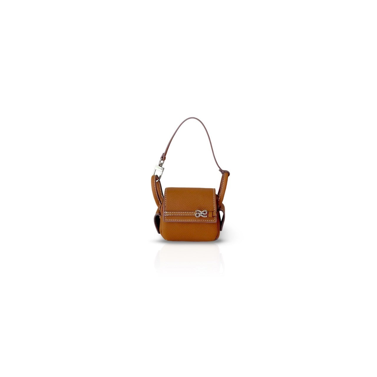 TINY TREASURE BELT EPSOM PU BROWN