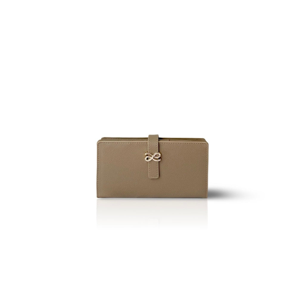 TIMELESSNESS WALLET PU EPSOM LONG TAN TAUPE