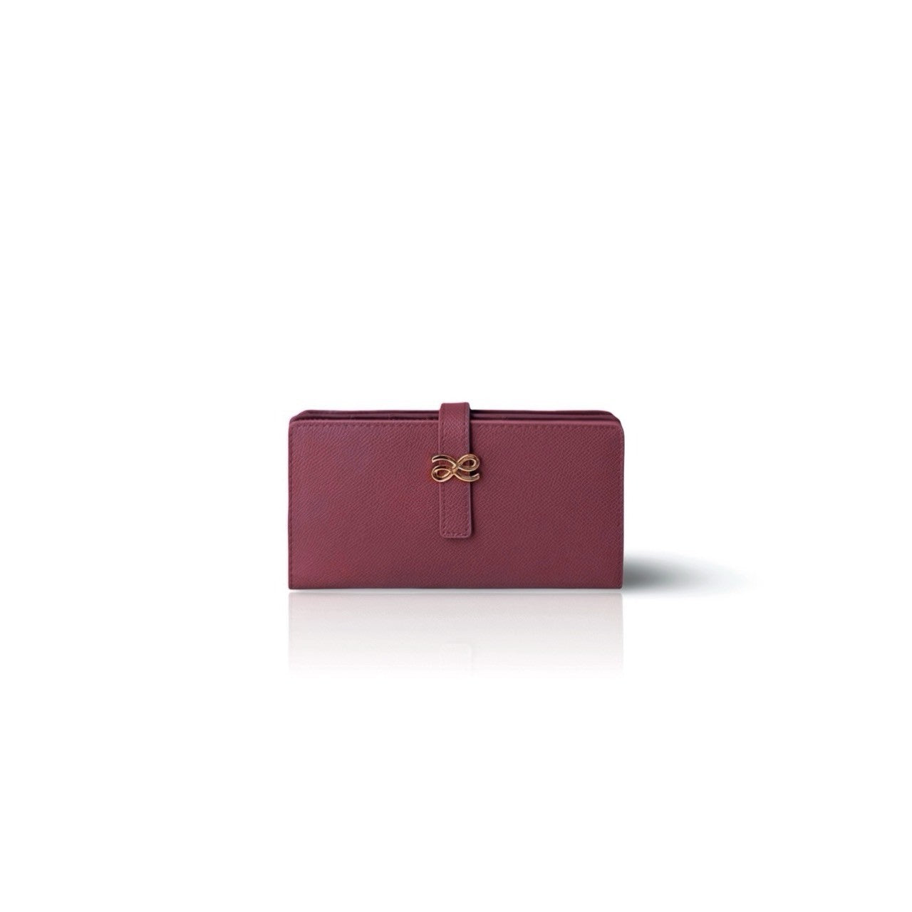 TIMELESSNESS WALLET PU EPSOM LONG BURGUNDY