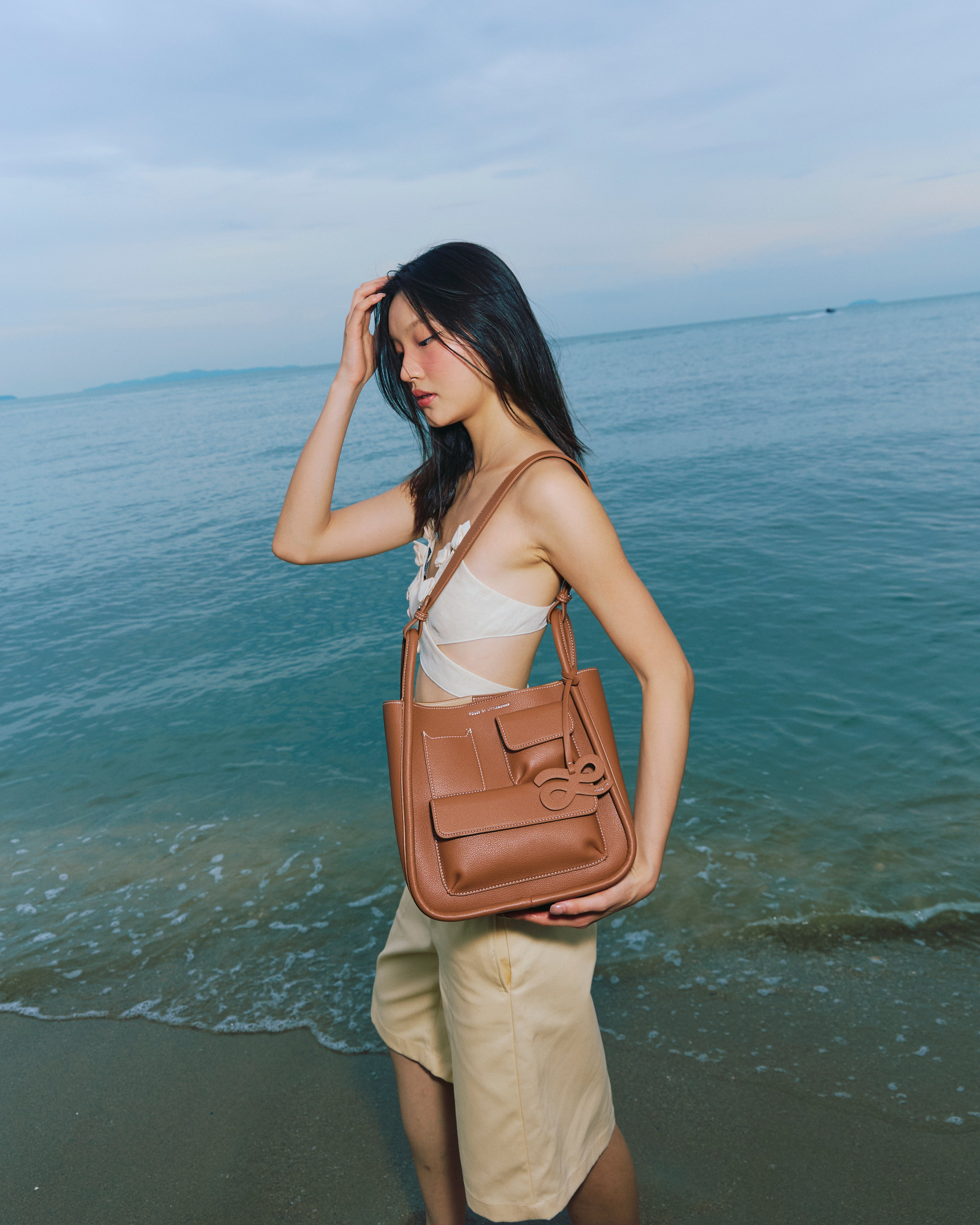 HOUSE OF LITTLE BUNNY ハンドバック 茶色 HOUSE OF LITTLEBUNNY